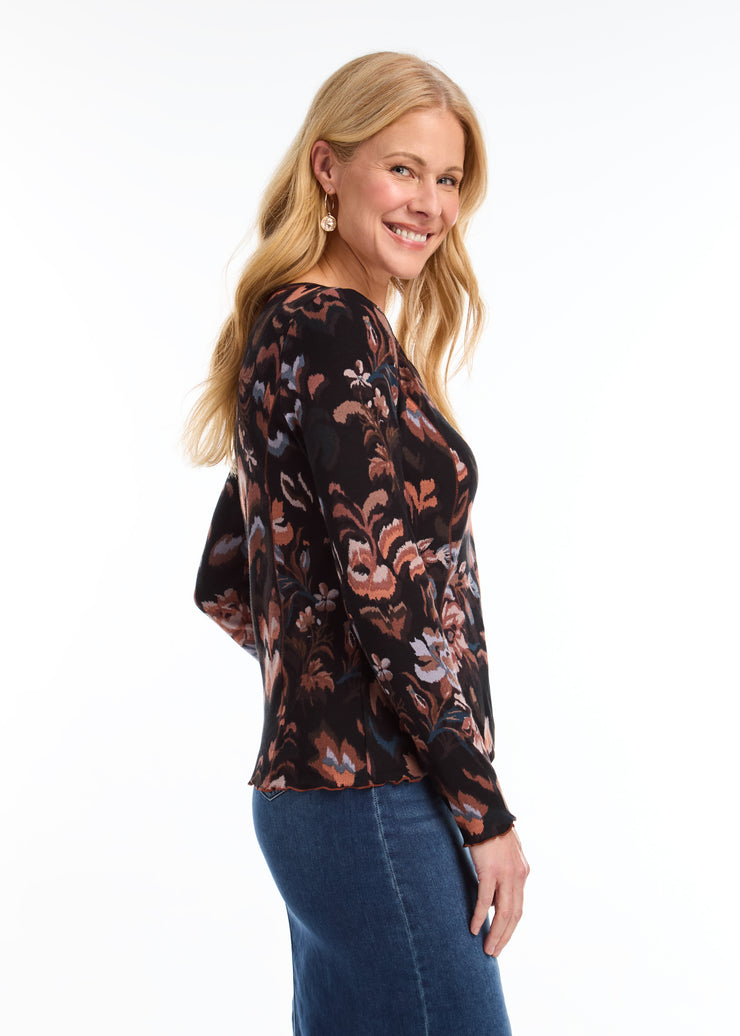 Long Sleeve V-Neck Top by French Dressing