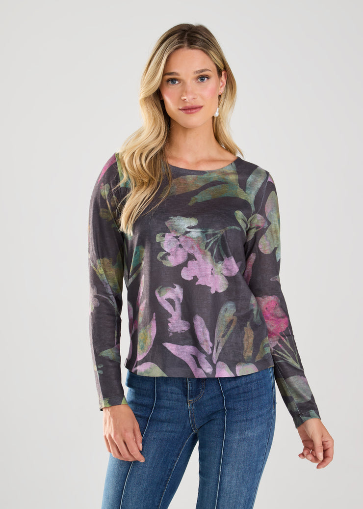 Long Sleeve Crew Neck Top by French Dressing