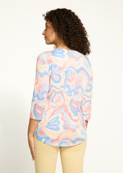 3/4 Sleeve Scoop Neck Top by French Dressing