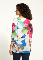 3/4 Sleeve Drop Shoulder Boat-Neck Top by French Dressing