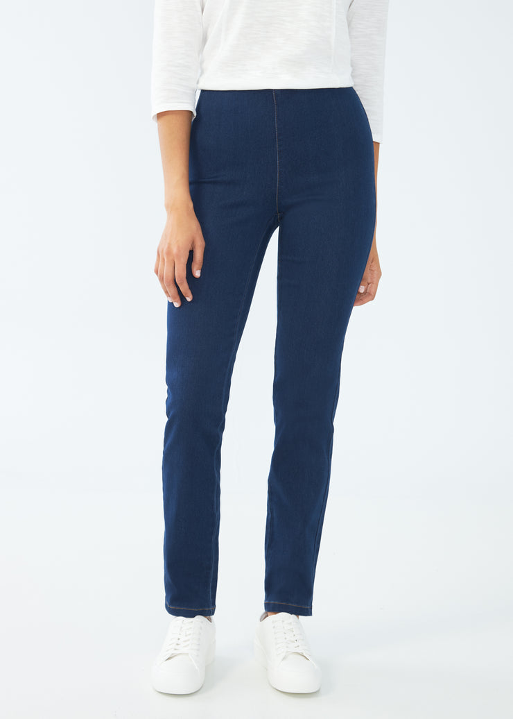 Pull-On Super Jegging - Indigo - PETITE SIZES - by FDJ