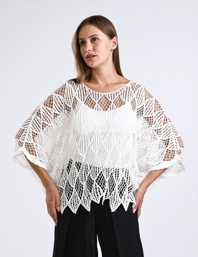 White Lacy Crocheted Topper