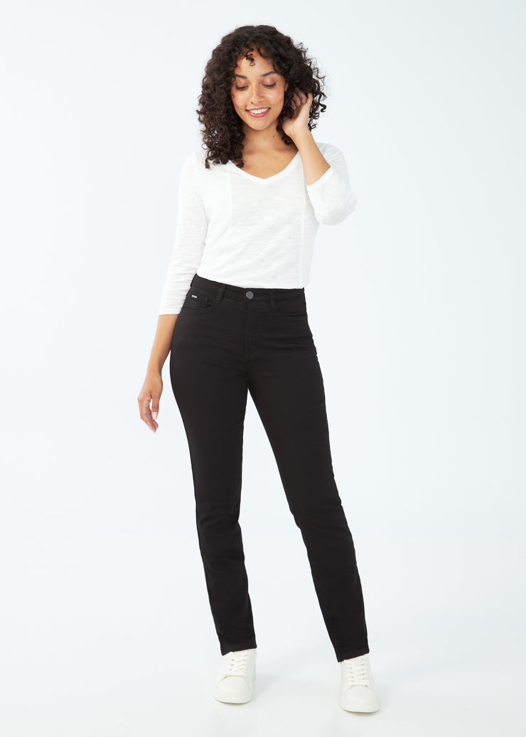 Suzanne Slim Leg Jean - Black - Regular Sizes - by FDJ