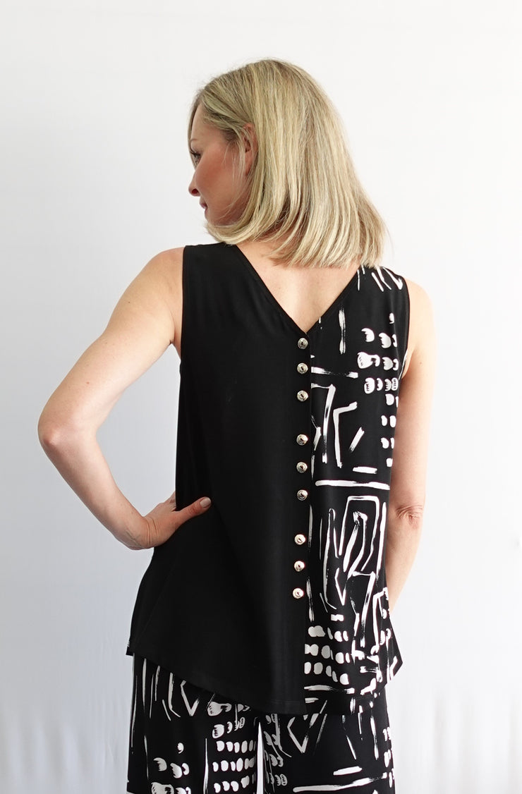 Half Printed - Half Solid Top by Soft Works