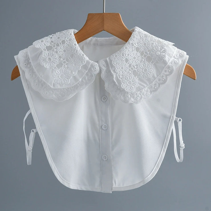 Dickie/Faux Collar - Layered White Lace Collar
