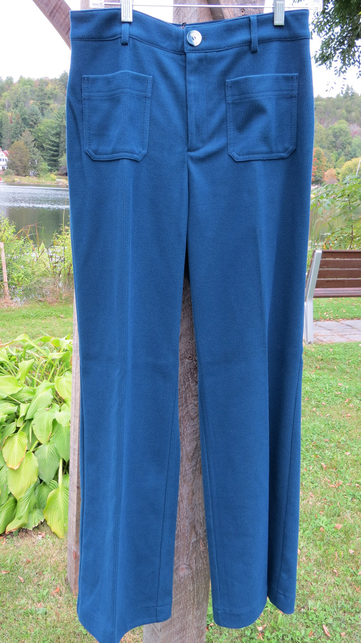 PETITE Knit Corduroy Pant by Renuar - Lagoon