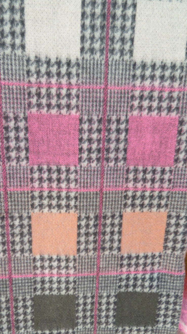 Cashmink Scarf by Fraas - Houndstooth and Squares