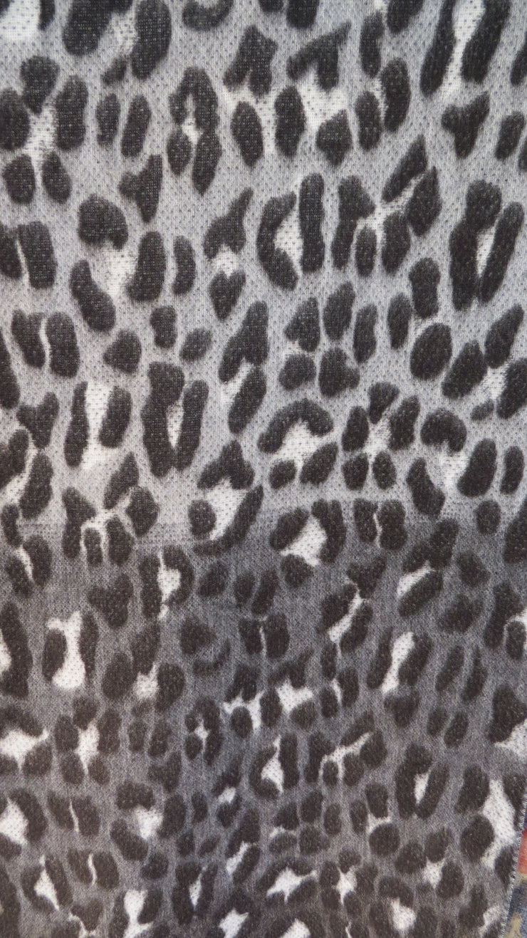 Cashmink Scarf by Fraas - Black/Grey Animal Print