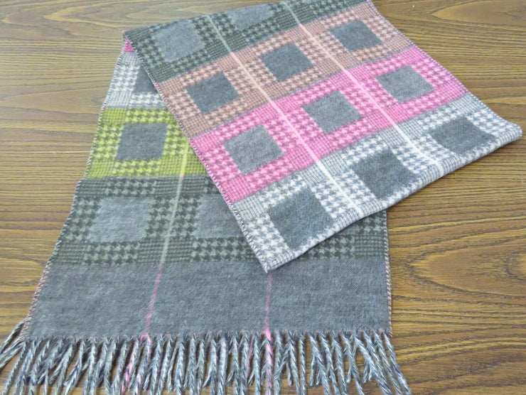 Cashmink Scarf by Fraas - Houndstooth and Squares