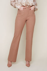 PETITE Knit Corduroy Pant by Renuar - Tan