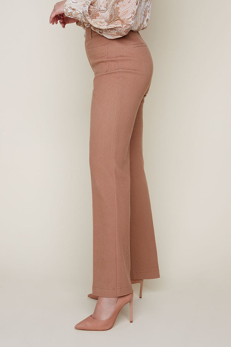 PETITE Knit Corduroy Pant by Renuar - Tan