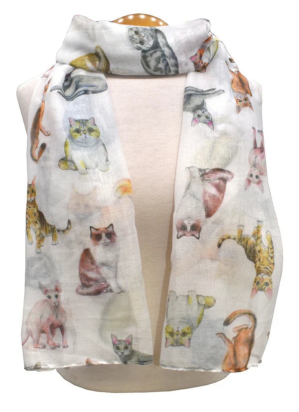 Scarf with Cats