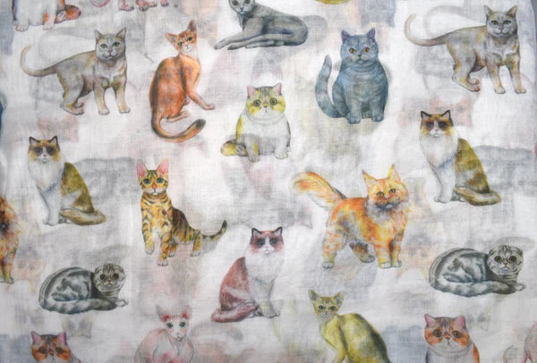 Scarf with Cats