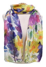 Scarf with Flower Pattern