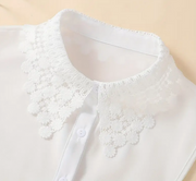 Dickie/Faux Collar - White with Elegant Lace Collar