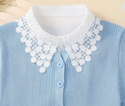 Dickie/Faux Collar - White with Elegant Lace Collar