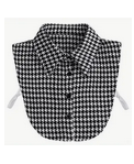 Dickie/Faux Collar - Black and White Houndstooth