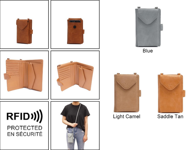 Lina Crossbody Wallet by S-Q - Blue