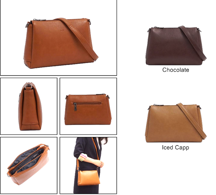 Mariana Crossbody Purse by S-Q - Chocolate